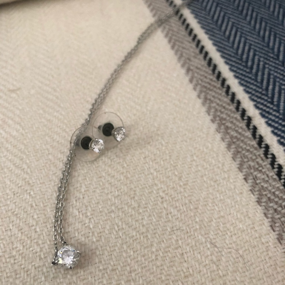Swarovski crystal necklace and earring set